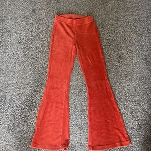 American eagle red/orange flare pants small